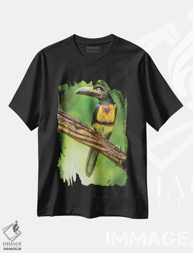 تیشرت مشکی طرح دار آثار جینز گالری - فروشگاه ایماژ