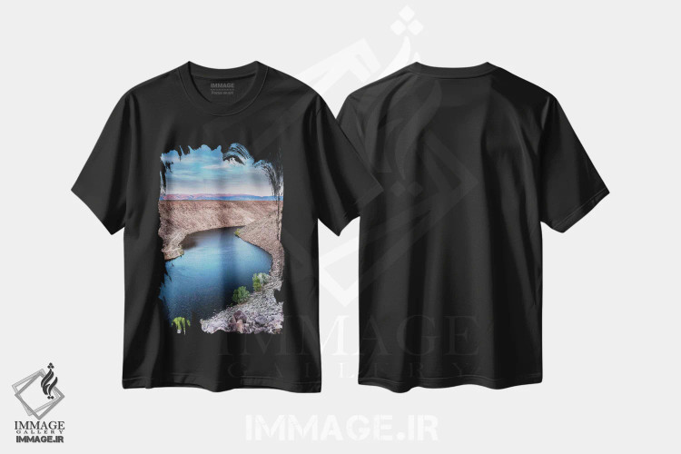 تیشرت مشکی طرح دار آثار جینز گالری - immage.ir