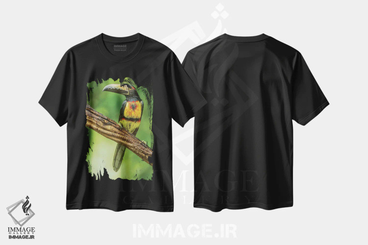 تیشرت مشکی طرح دار آثار جینز گالری - فروشگاه ایماژ