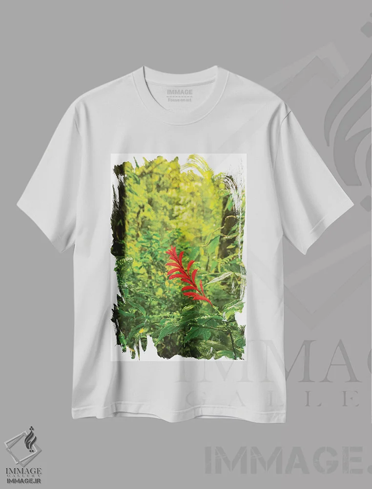 تیشرت سفید طرح دار آثار جینز گالری - فروشگاه ایماژ