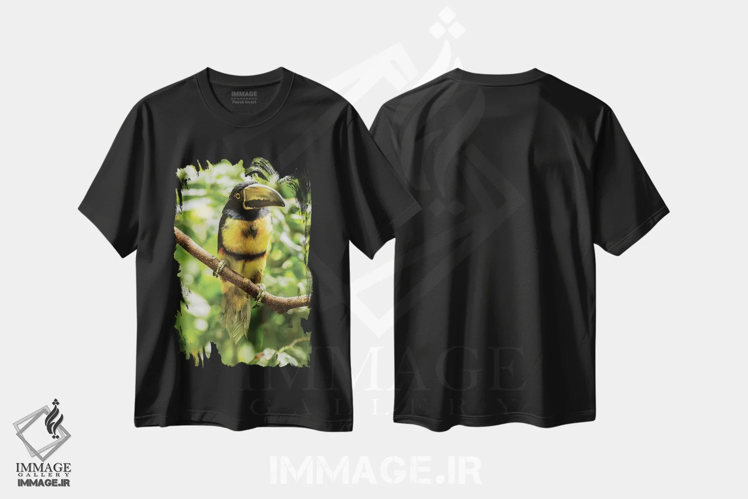 تیشرت مشکی طرح دار آثار جینز گالری - immage.ir