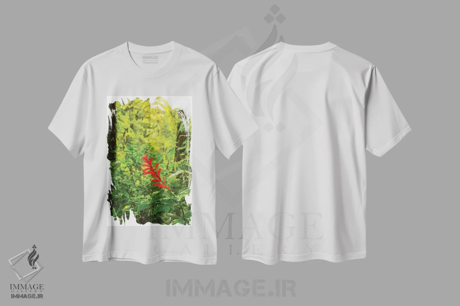 تیشرت سفید طرح دار آثار جینز گالری - فروشگاه ایماژ