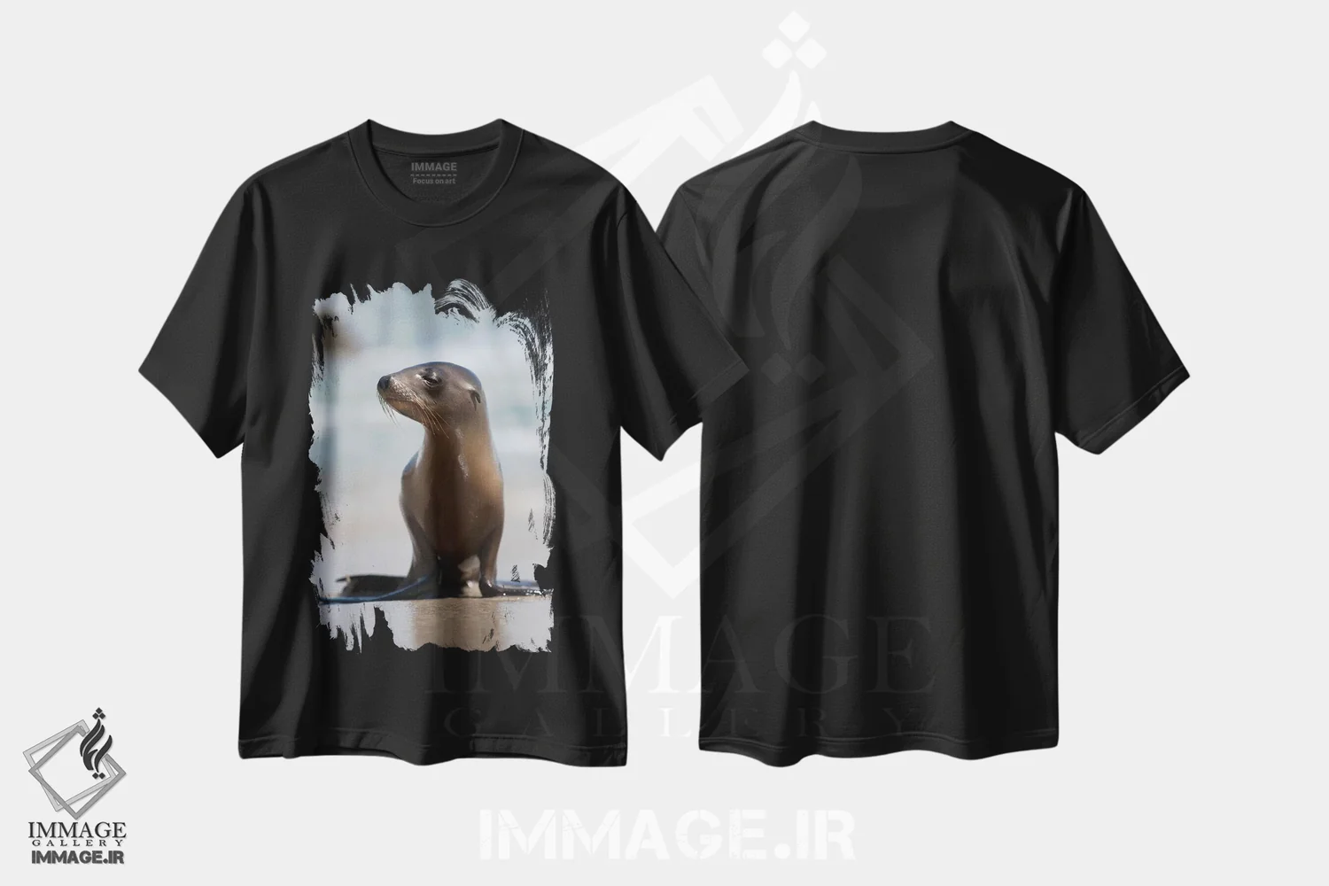 تیشرت مشکی طرح دار آثار جینز گالری - immage.ir