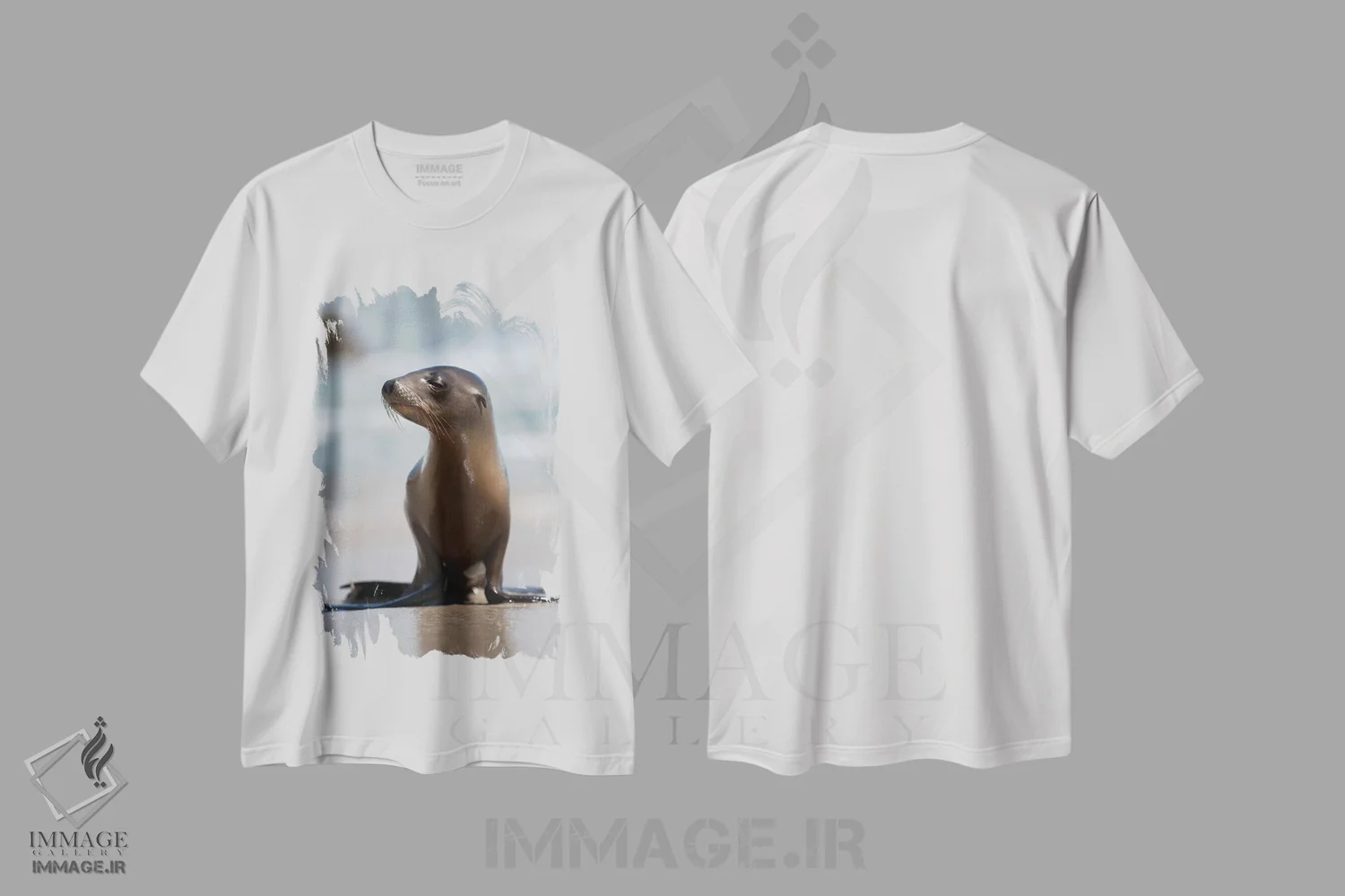 تیشرت سفید طرح دار آثار جینز گالری - فروشگاه ایماژ