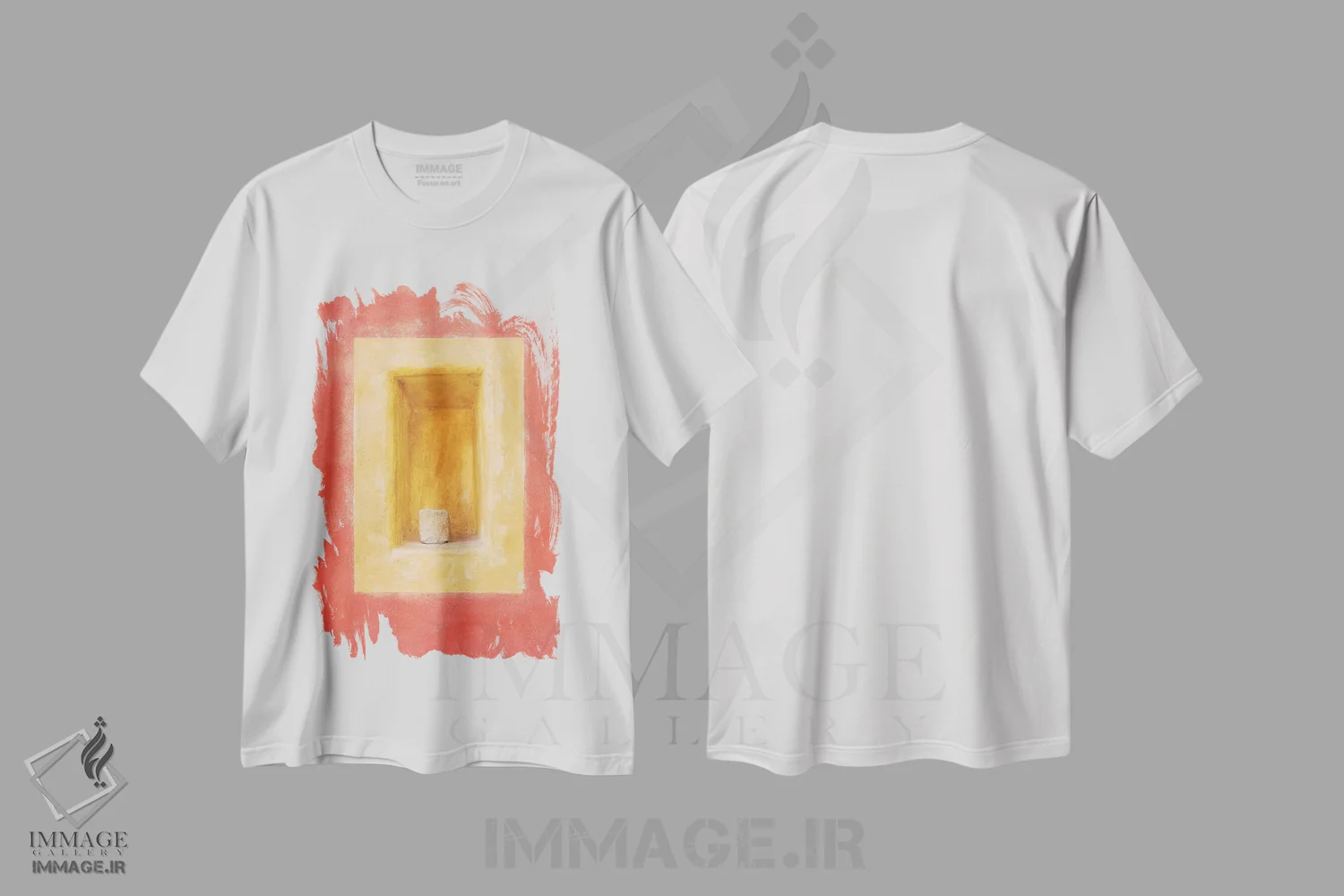 تیشرت سفید طرح دار آثار جینز گالری - immage.ir