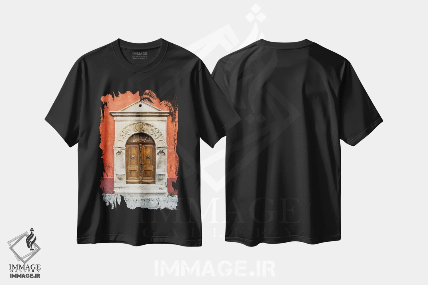 تیشرت مشکی طرح دار آثار جینز گالری - immage.ir