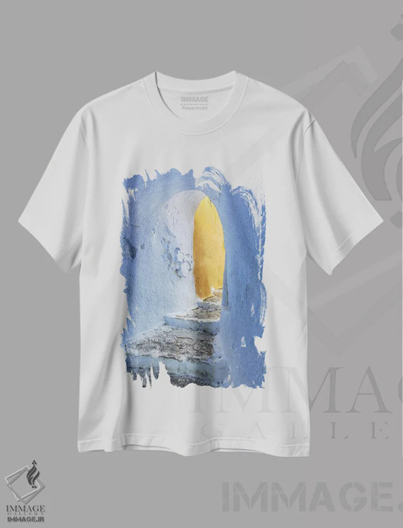 تیشرت سفید طرح دار آثار جینز گالری - فروشگاه ایماژ