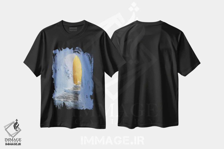 تیشرت مشکی طرح دار آثار جینز گالری - immage.ir