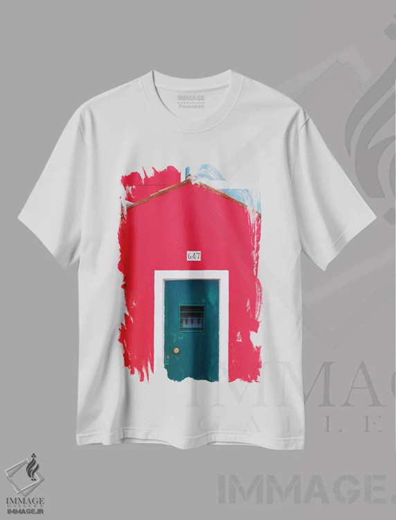 تیشرت سفید طرح دار آثار جینز گالری - فروشگاه ایماژ
