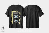تیشرت مشکی طرح دار دوربین قطع متوسط، هنر دیجیتال اثر جیمی متز | فروشگاه ایماژ