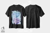 تیشرت مشکی طرح دار قرص دیوانه شاد آبی، هنر دیجیتال اثر جیمی متز | immage.ir