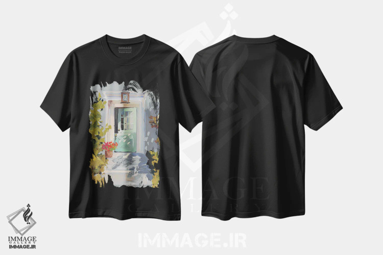 تیشرت مشکی طرح دار در هلندی، دکور معاصر اثر جنی وستنهوفر | فروشگاه ایماژ