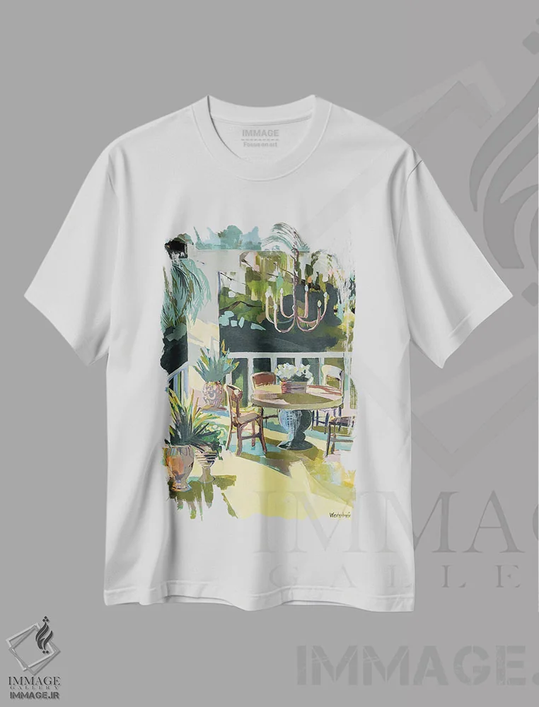 تیشرت سفید طرح دار لوئیزیانا، دکور معاصر اثر جنی وستنهوفر | immage.ir