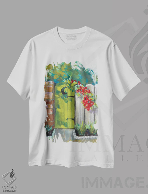 تیشرت سفید طرح دار در ماهی شکل، دکور معاصر اثر جنی وستنهوفر | immage.ir