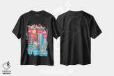 تیشرت مشکی طرح دار پوستر سفر پاپ آرت میلواکی، هنر فاخر معاصر اثر جیم زانیسر | immage.ir