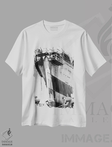 تیشرت سفید طرح دار یوری دولگوروکی، هنر تزئینی سیاه و سفید اثر یوهان زلنین | فروشگاه ایماژ