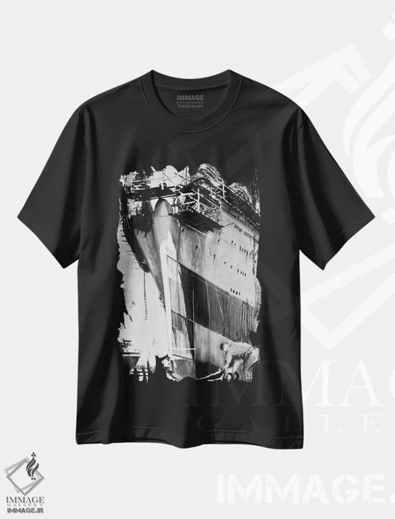 تیشرت مشکی طرح دار یوری دولگوروکی، هنر تزئینی سیاه و سفید اثر یوهان زلنین | immage.ir
