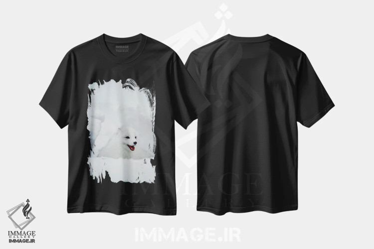 تیشرت مشکی طرح دار Alaska, USA,روباه قطبی، آلاسکا، ایالات متحده، مدیوم اثر جیم زاکرمن | فروشگاه ایماژ