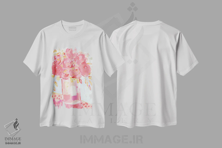 تیشرت سفید طرح دار خردشدگی هندوانه اثر کیت رابرتس | immage.ir