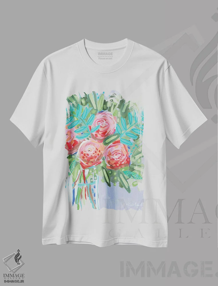 تیشرت سفید طرح دار ما می توانیم انتخاب کنیم که شکوفا شویم، دکور معاصر اثر کیت رابرتس | immage.ir