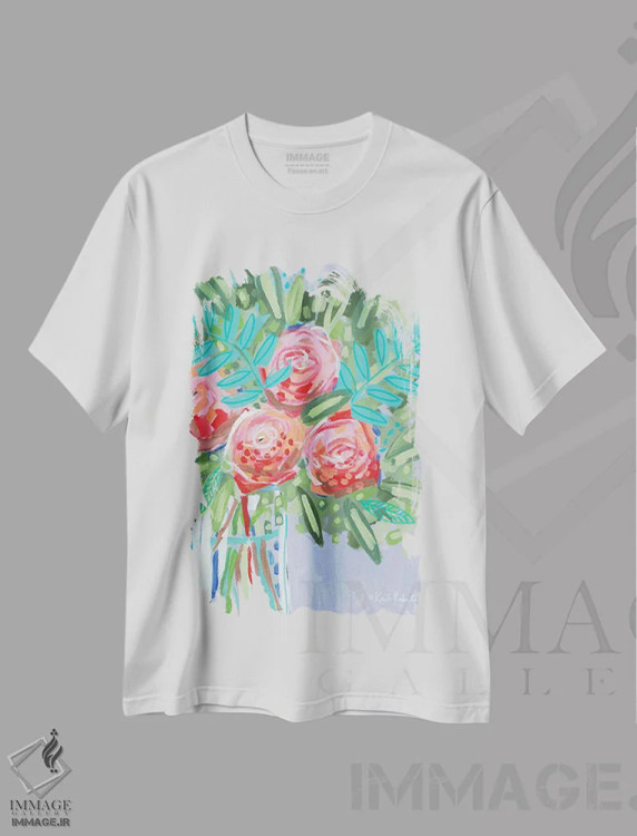 تیشرت سفید طرح دار ما می توانیم انتخاب کنیم که شکوفا شویم، دکور معاصر اثر کیت رابرتس | immage.ir