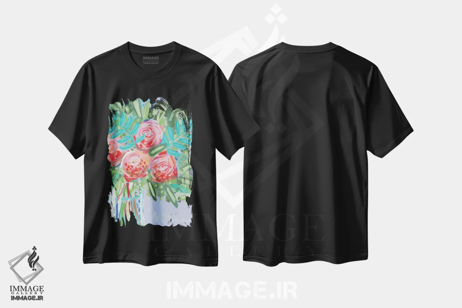 تیشرت مشکی طرح دار ما می توانیم انتخاب کنیم که شکوفا شویم، دکور معاصر اثر کیت رابرتس | فروشگاه ایماژ