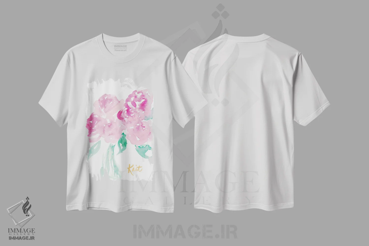 تیشرت سفید طرح دار زیبا در صورتی، دکور معاصر اثر کیت رابرتس | immage.ir