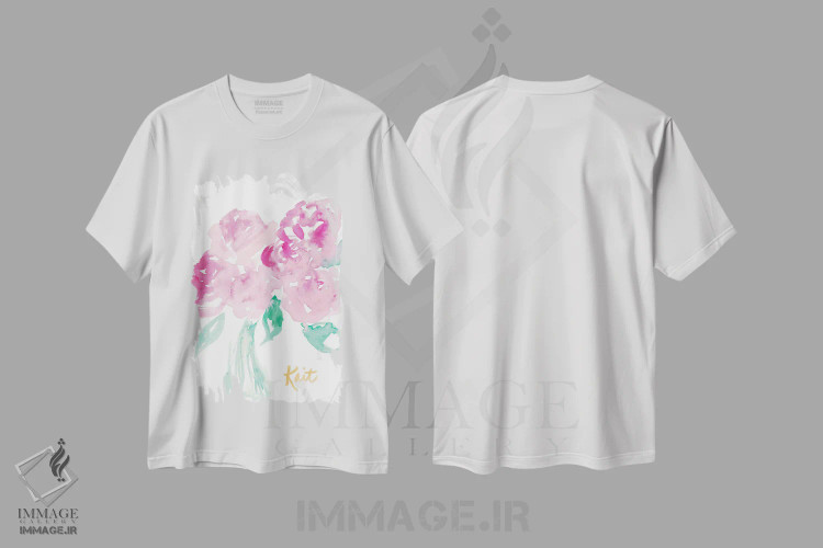 تیشرت سفید طرح دار زیبا در صورتی، دکور معاصر اثر کیت رابرتس | immage.ir