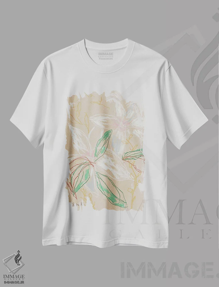تیشرت سفید طرح دار ترجیح می دهم در خانه باشم، دکور معاصر اثر کیت رابرتس | immage.ir