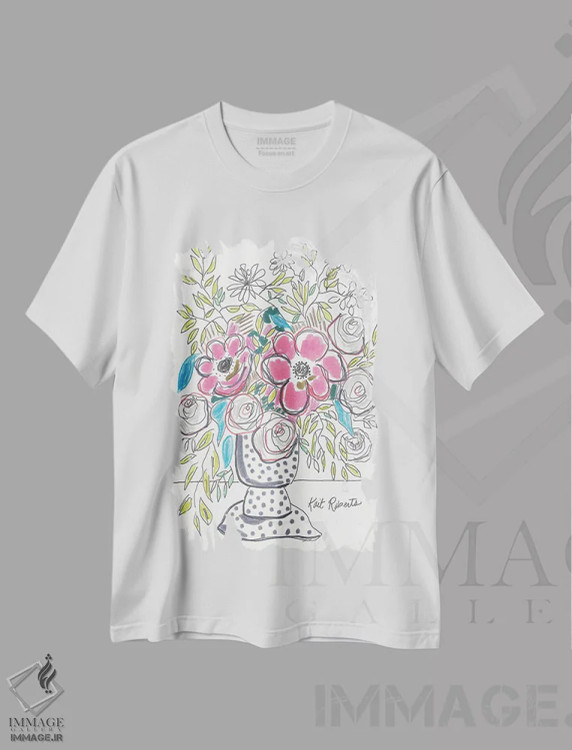 تیشرت سفید طرح دار تو دوست داشته می شوی، دکور معاصر اثر کیت رابرتس | فروشگاه ایماژ