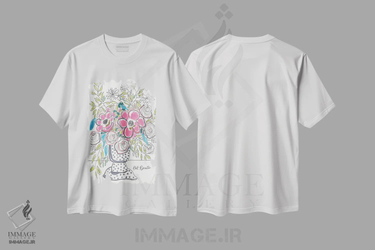 تیشرت سفید طرح دار تو دوست داشته می شوی، دکور معاصر اثر کیت رابرتس | فروشگاه ایماژ