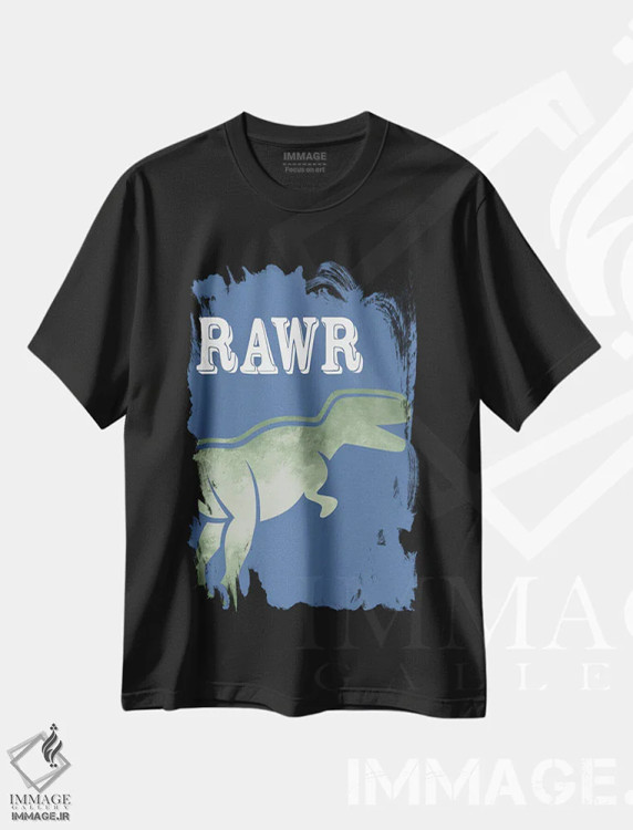 تیشرت مشکی طرح دار کوبیدن ۲، تایپوگرافی اثر کیمبرلی آلن | immage.ir