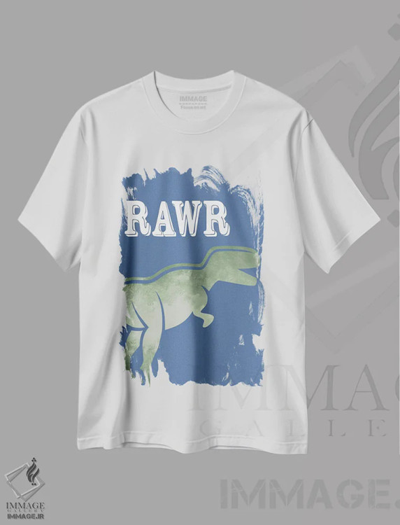 تیشرت سفید طرح دار کوبیدن ۲، تایپوگرافی اثر کیمبرلی آلن | فروشگاه ایماژ