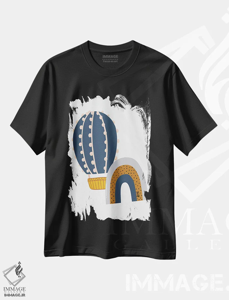 تیشرت مشکی طرح دار تعقیب II، هنر دیجیتال اثر کیمبرلی آلن | فروشگاه ایماژ