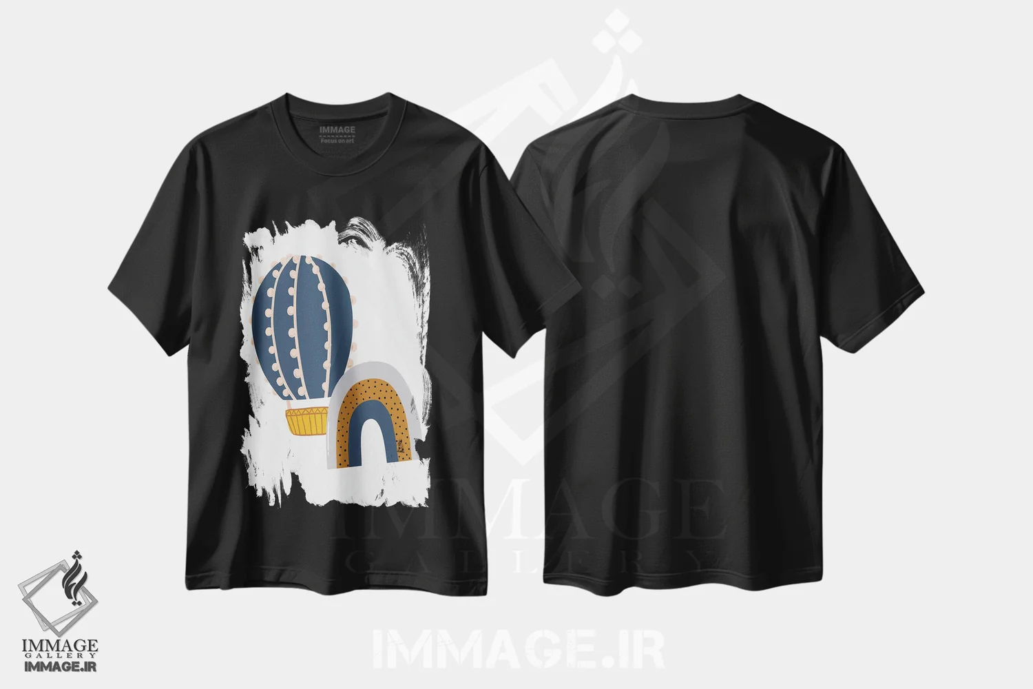 تیشرت مشکی طرح دار تعقیب II، هنر دیجیتال اثر کیمبرلی آلن | فروشگاه ایماژ