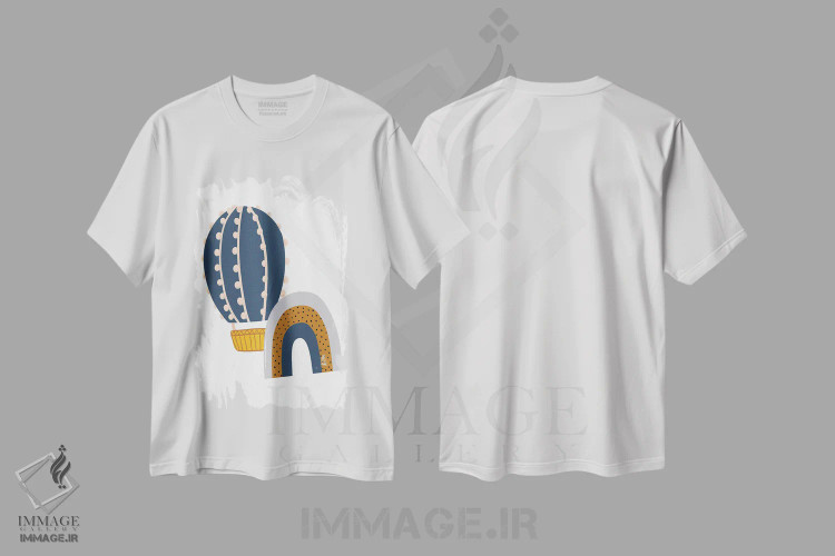 تیشرت سفید طرح دار تعقیب II، هنر دیجیتال اثر کیمبرلی آلن | immage.ir