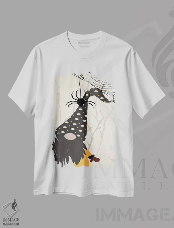 تیشرت سفید طرح دار جن های هالووین IV، هنر دیجیتال اثر کیمبرلی آلن | فروشگاه ایماژ