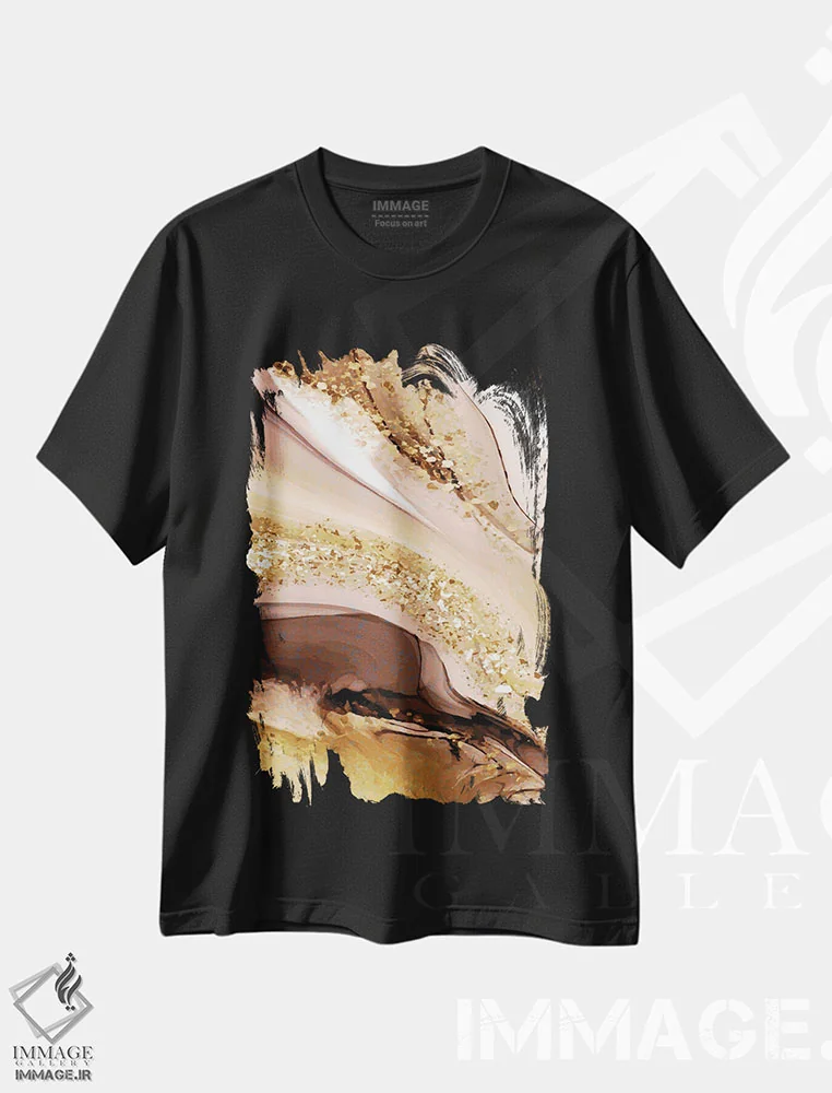 تیشرت مشکی طرح دار سلام زیبایی I اثر کیمبرلی آلن | فروشگاه ایماژ