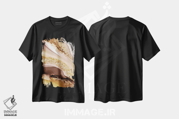 تیشرت مشکی طرح دار سلام زیبایی I اثر کیمبرلی آلن | فروشگاه ایماژ