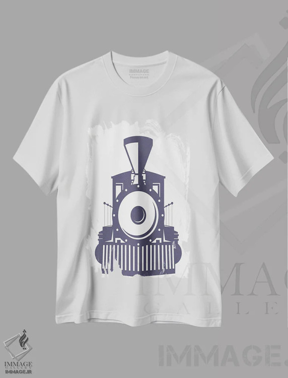 تیشرت سفید طرح دار ریل راه آهن II، هنر دیجیتال اثر کیمبرلی آلن | فروشگاه ایماژ