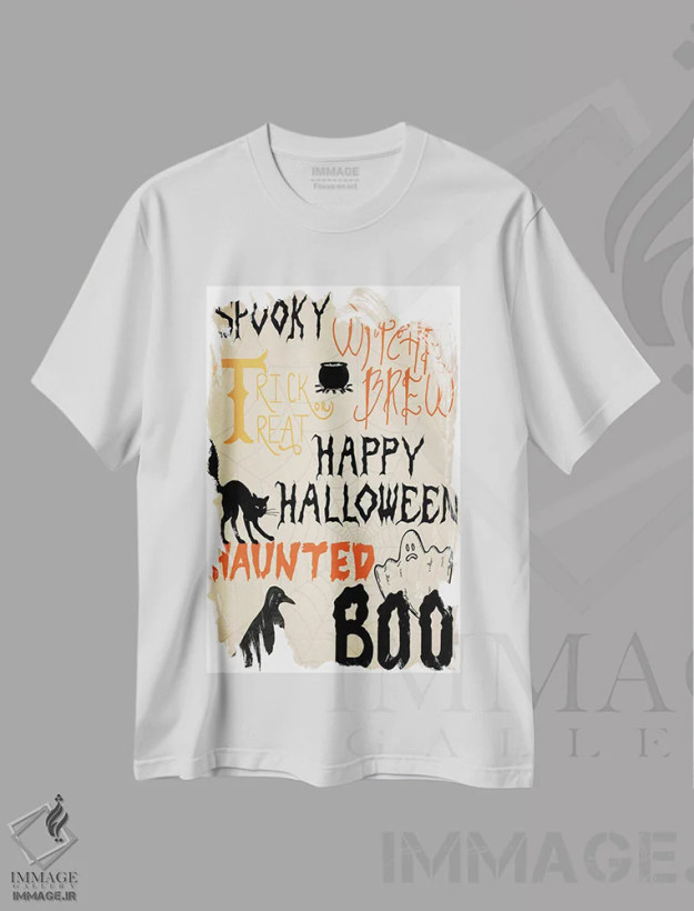 تیشرت سفید طرح دار شجاع رنگین کمانی VI، هنر دیجیتال اثر کیمبرلی آلن | فروشگاه ایماژ