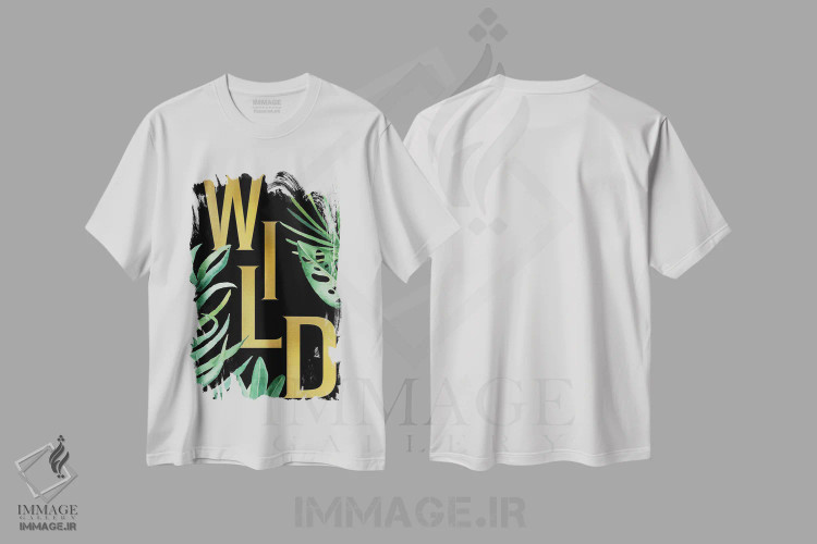 تیشرت سفید طرح دار وحشی I، دکور بوهمی اثر کیمبرلی آلن | فروشگاه ایماژ