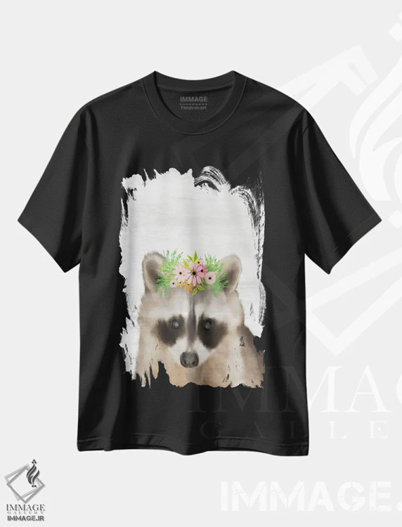 تیشرت مشکی طرح دار راکن بچه، تزئینی اثر کیمبرلی آلن | فروشگاه ایماژ