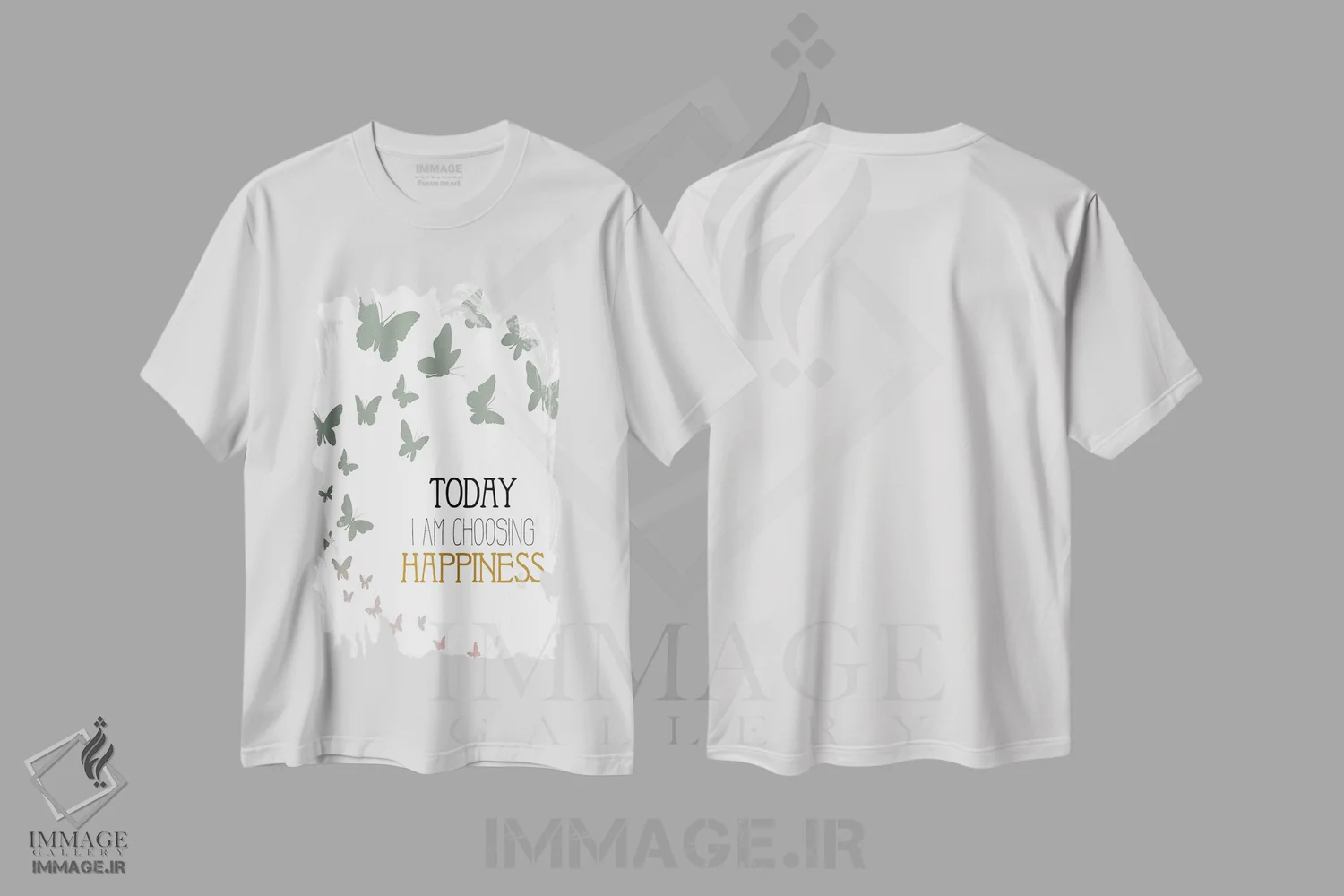 تیشرت سفید طرح دار شادی، تزئینی اثر کیمبرلی آلن | فروشگاه ایماژ