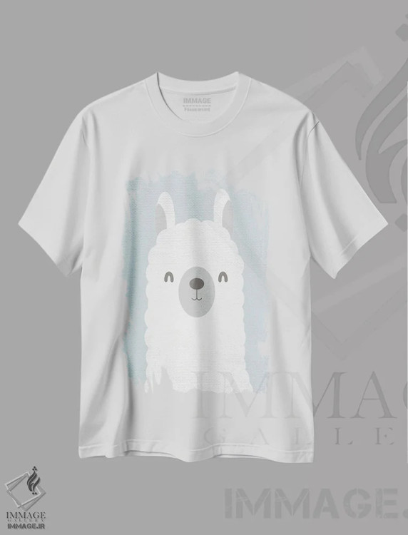 تیشرت سفید طرح دار لاما لاما I، تزئینی اثر کیمبرلی آلن | immage.ir