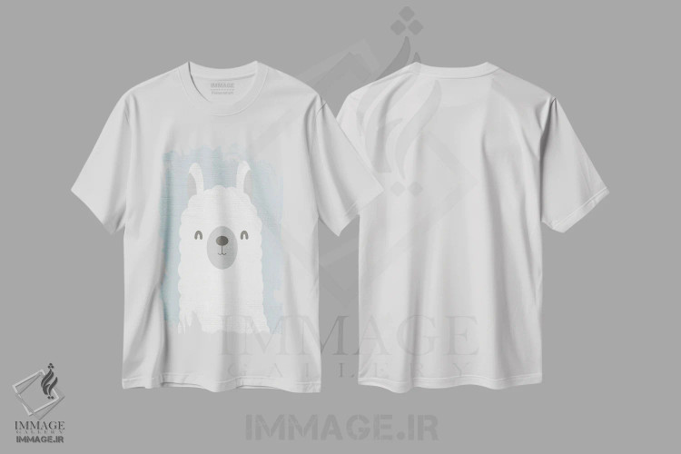 تیشرت سفید طرح دار لاما لاما I، تزئینی اثر کیمبرلی آلن | immage.ir