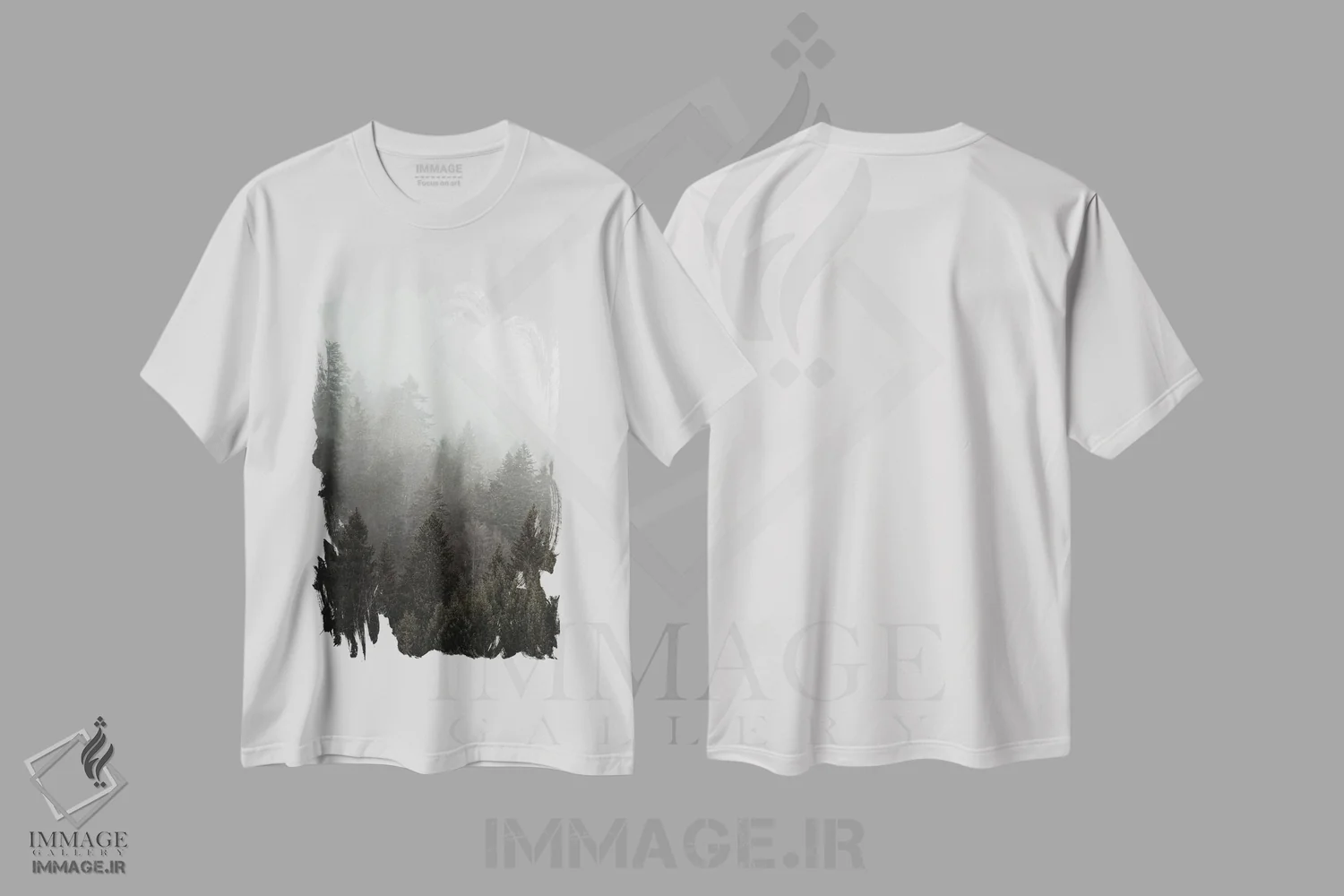تیشرت سفید طرح دار مه I، دکور کلبه و لژ اثر کیمبرلی آلن | فروشگاه ایماژ