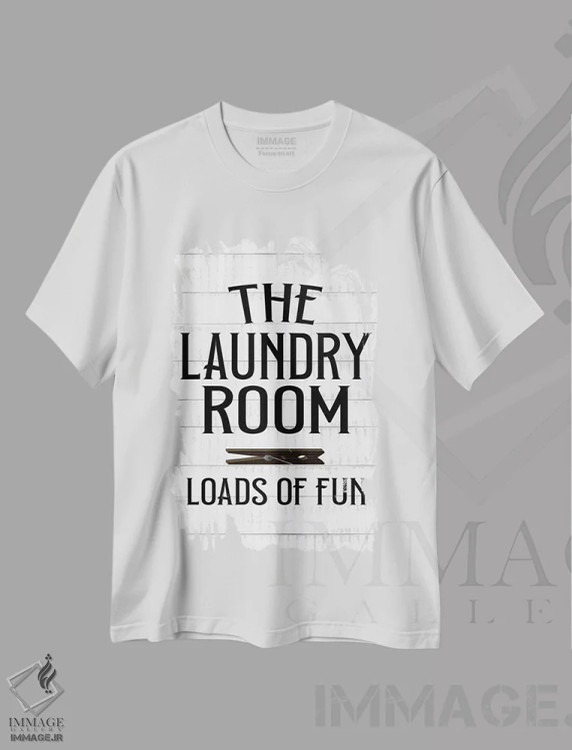 تیشرت سفید طرح دار اتاق رختشویی، تزئینی اثر کیمبرلی آلن | immage.ir