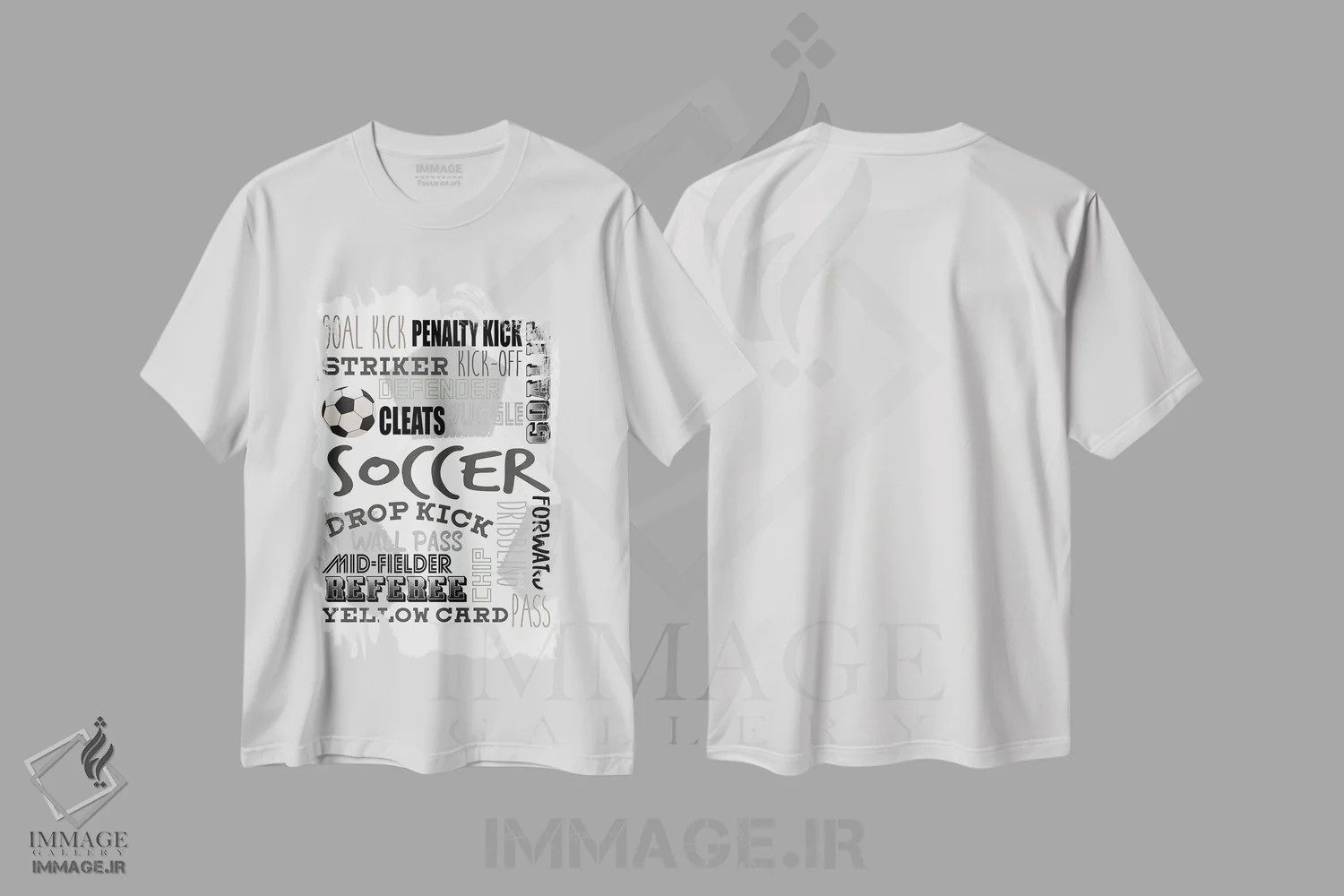 تیشرت سفید طرح دار ضربه دروازه، هنر دیجیتال اثر کیمبرلی آلن | فروشگاه ایماژ