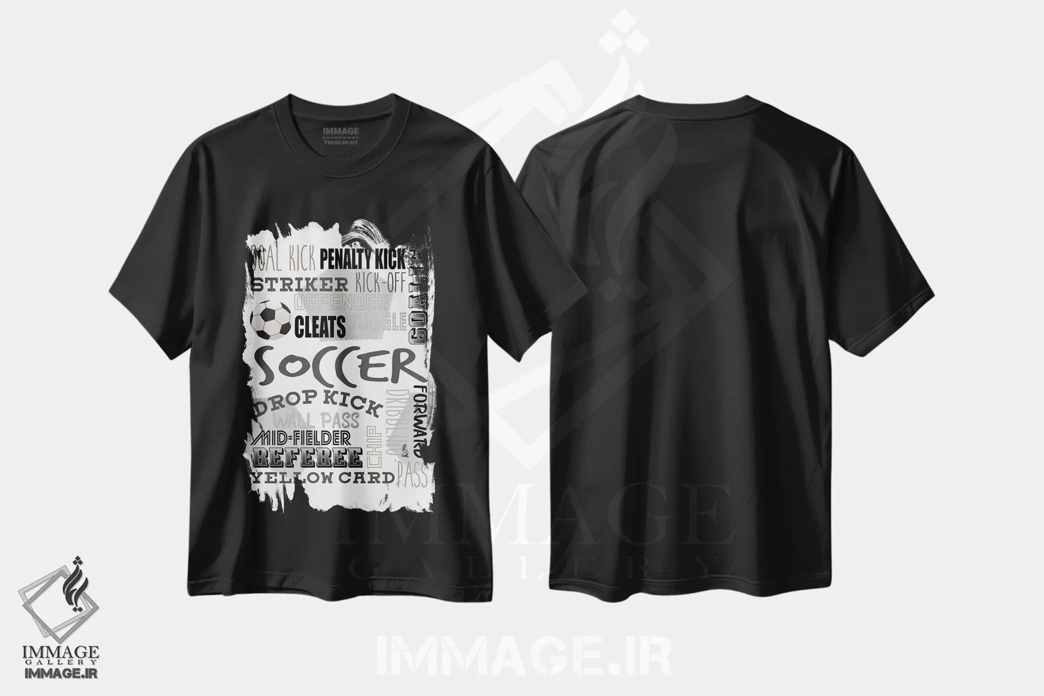 تیشرت مشکی طرح دار ضربه دروازه، هنر دیجیتال اثر کیمبرلی آلن | immage.ir